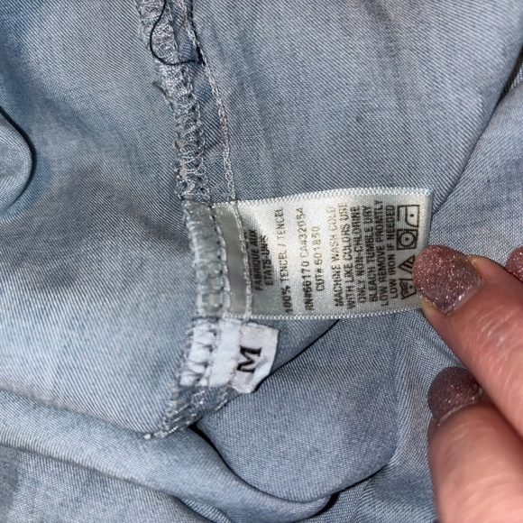 Anthropologie Cloth & Stone size medium denim look tensel too - Picture 6 of 6